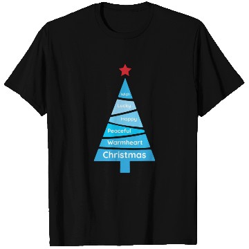 Discover Minimalist Light Blue Christmas Pine T Shirts