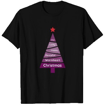Discover Minimalist Dark Orchid Purple Christmas Pine T Shirts