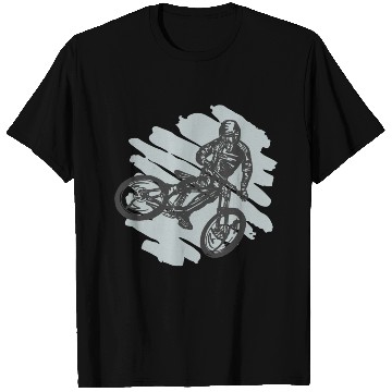 Discover Mountain Bike Biking Down Hill Cyclist T Shirts