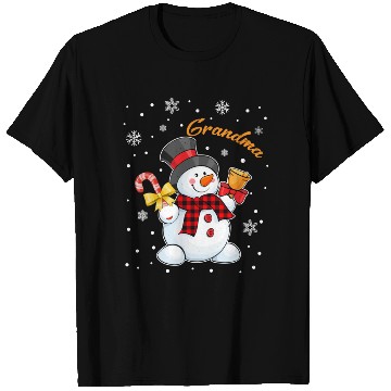 Discover Grandma Snowman Candy Cane Christmas Red Plaid T Shirts