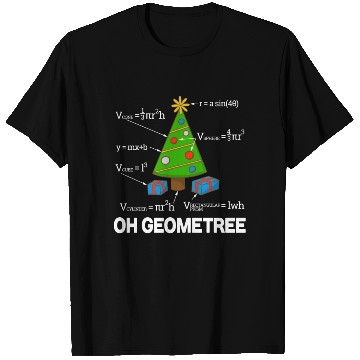 Discover Funny Math Geometry Christmas Tree Teacher T Shirts