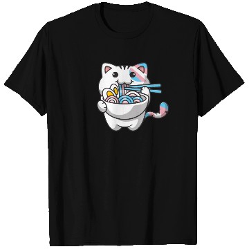 Discover Transgender Pride Kawaii Cat Ramen Noodles Trans F T Shirts