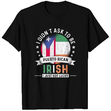 Discover Puerto Rico Flag Ireland Grown Got Lucky T Shirts