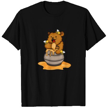 Discover Grizzly Bear Eating Honey Cute Bear Cub Brown Bear T Shirts