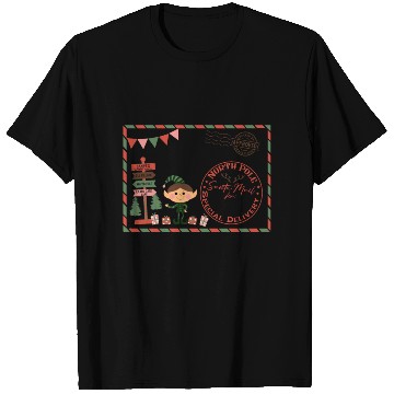 Discover Santa Letter Elfe North Pole Specjal Delivery Mail T Shirts