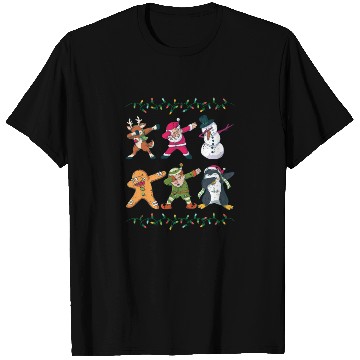 Discover Dabbing Reindeer Santa Snowman T Shirts