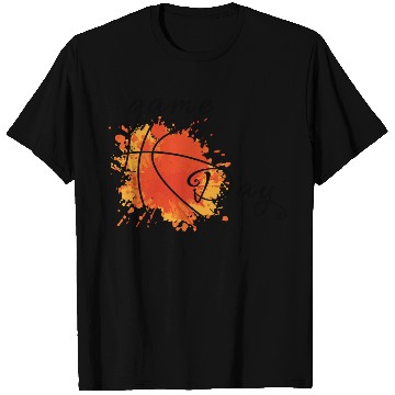 Discover Game Day Basketball Lightning Bolt T Shirts