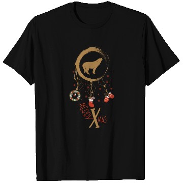 Discover Winter dreamcatcher Christmas Wolf T Shirts