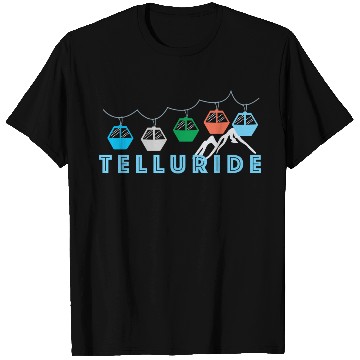 Discover Colorado Ski Mountain Gondola Telluride T Shirts