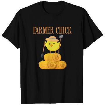 Discover Farming Farmer Girl Chicken Farmer T Shirts