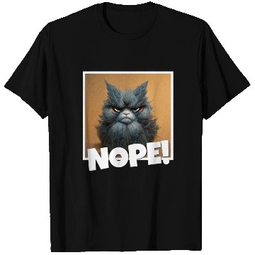 Discover 3d cat grumpy Coffee I hate people good morning T Shirts