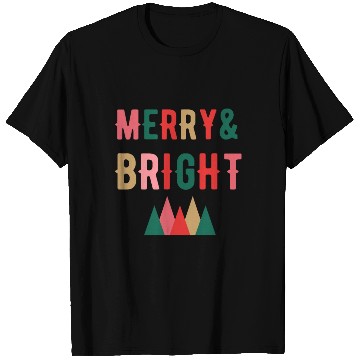 Discover Merry and Bright retro Christmas T Shirts T Shirts