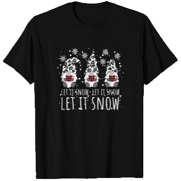 Discover LET IT SNOW Winter Gnome Leopard Buffalo Plaid T Shirts