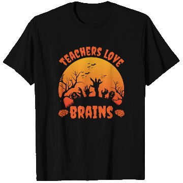 Discover Halloween Teacher Humor School Brain T Shirts