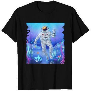 Discover Ocean lover astronaut fantasy design T Shirts