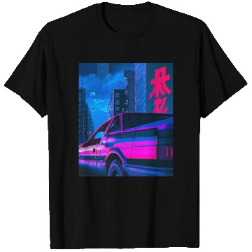 Discover Vaporwave Car Synthwave City T Shirts