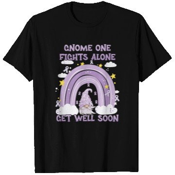 Discover Gnome One Fights Alone Lavender | Fight The Cancer T Shirts