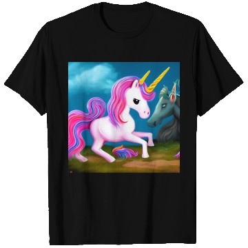 Discover White Unicorn in pastel colors T Shirts