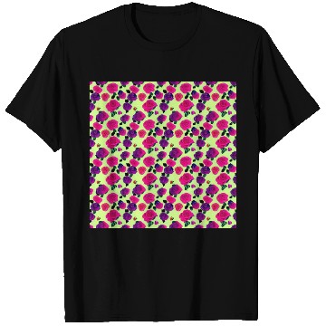 Discover Purple Pink roses yellow background T Shirts