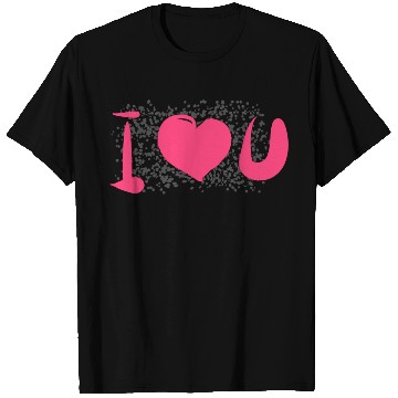 Discover heart pattern dots i love you T Shirts