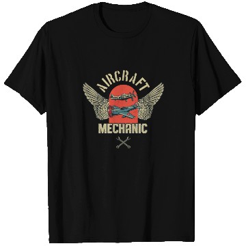 Discover Aircraft Mechanic Aviation Aeromechanics T Shirts