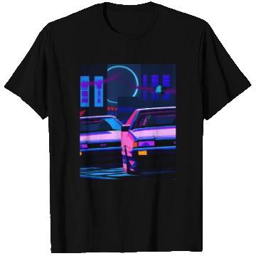 Discover Vaporwave Car Synthwave City T Shirts