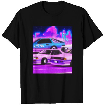 Discover Vaporwave Car Synthwave City T Shirts