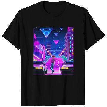 Discover Vaporwave Car Synthwave Girl T Shirts