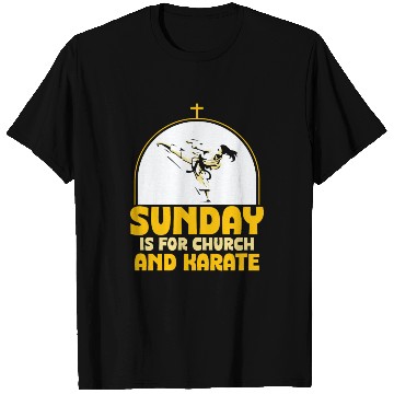 Discover Sunday is for church and Karate T Shirts