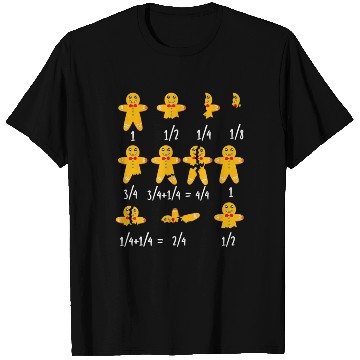 Discover Math Christmas T Shirts Teachers, Fractions Gingerbre