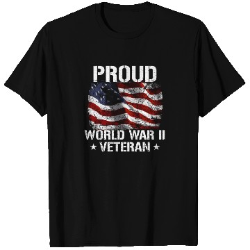 Discover World War 2 Veteran Military Veteran USA Flag T Shirts