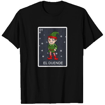 Discover El Duende The Elf Card Mexican Lottery Christmas T Shirts