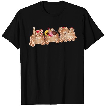 Discover magical 3D gingerbread train for Christmas T Shirts