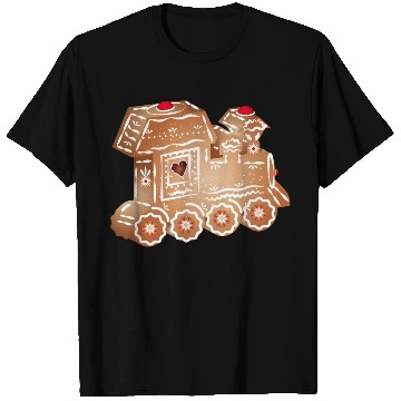 Discover decorated gingerbread locomotive for Christmas T Shirts