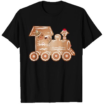 Discover Gingerbread man as a train driver on the train T Shirts