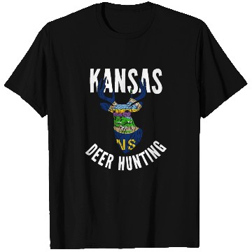 Discover Kansas Deer Hunting Buck Stag Hunter T Shirts