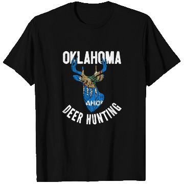 Discover Oklahoma Deer Hunting Buck Stag Hunter T Shirts