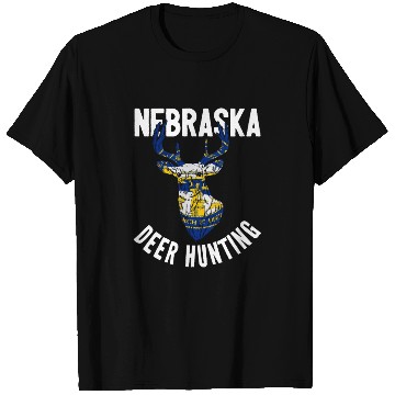 Discover Nebraska Deer Hunting Buck Stag Hunter T Shirts