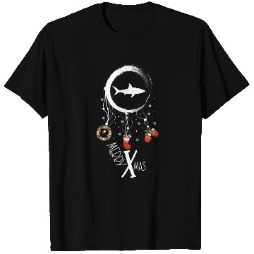 Discover Winter dreamcatcher Christmas Great white shark T Shirts