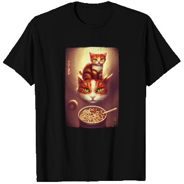 Discover kawaii Japanese cat ramen noodles bowl T Shirts