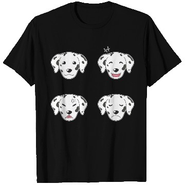 Discover Funny Dalmatian Dog Cartoon Faces T Shirts