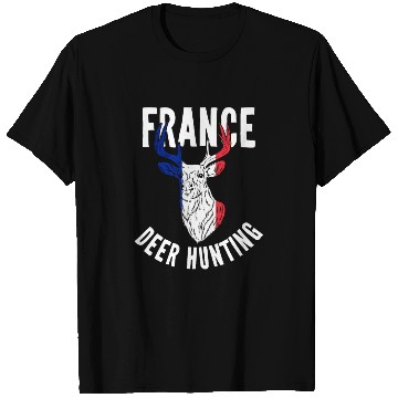 Discover France Deer Hunting Buck Stag Hunter French T Shirts