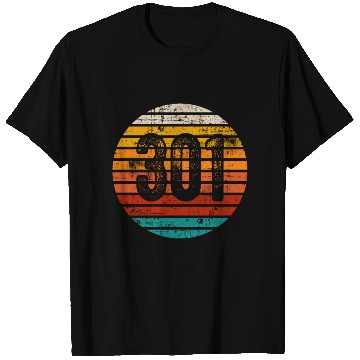 Discover Distressed Vintage Sunset 301 Area Code T Shirts