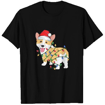 Discover Corgi Christmas Tree Xmas Lights Dog Lover T Shirts