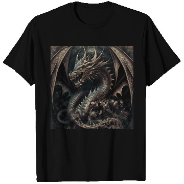 Discover Dark fantasy dragon cover version 1 T Shirts