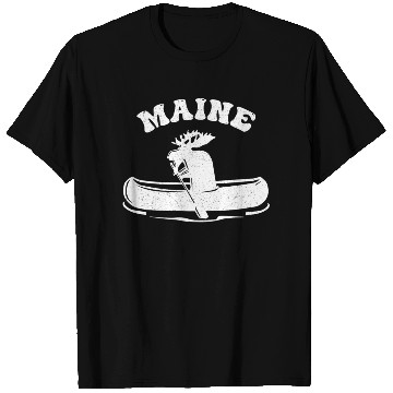 Discover Maine , Paddling Moose T Shirts