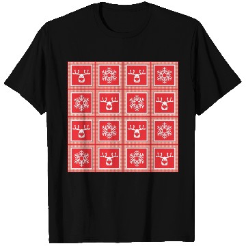 Discover Deer Christmas patchwork T Shirts