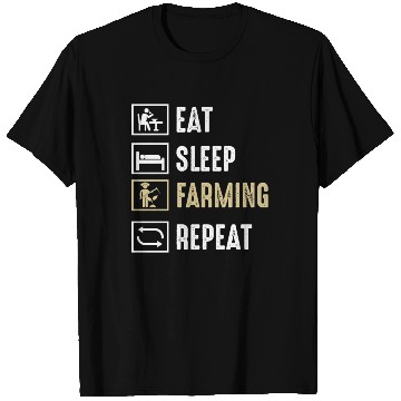 Discover Funny Quote Eat Sleep Farming Repeat T Shirts