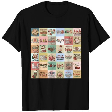 Discover Christmas Patchwork Vintage Pattern T Shirts