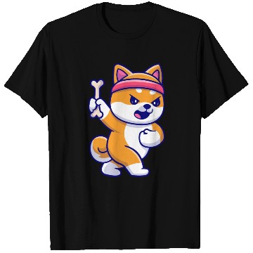 Discover Cute Shiba Inu dog In gym T Shirts